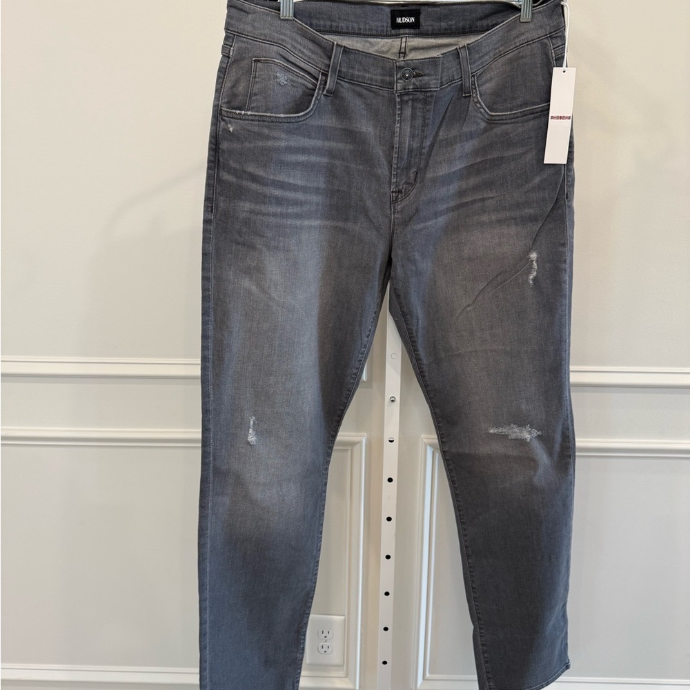 Hudson Jeans Gray Slim Straight Denim